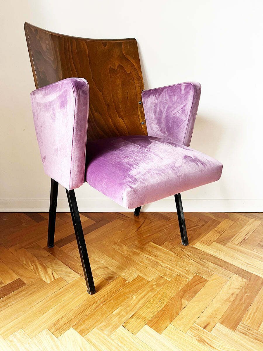 Malva Theater Velvet Armchair 1950s  Design photo furniture