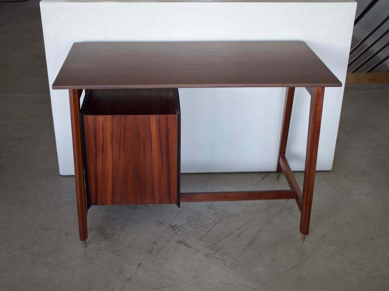 photo furniture Small Wooden Italian Writing Desk With Brass Details