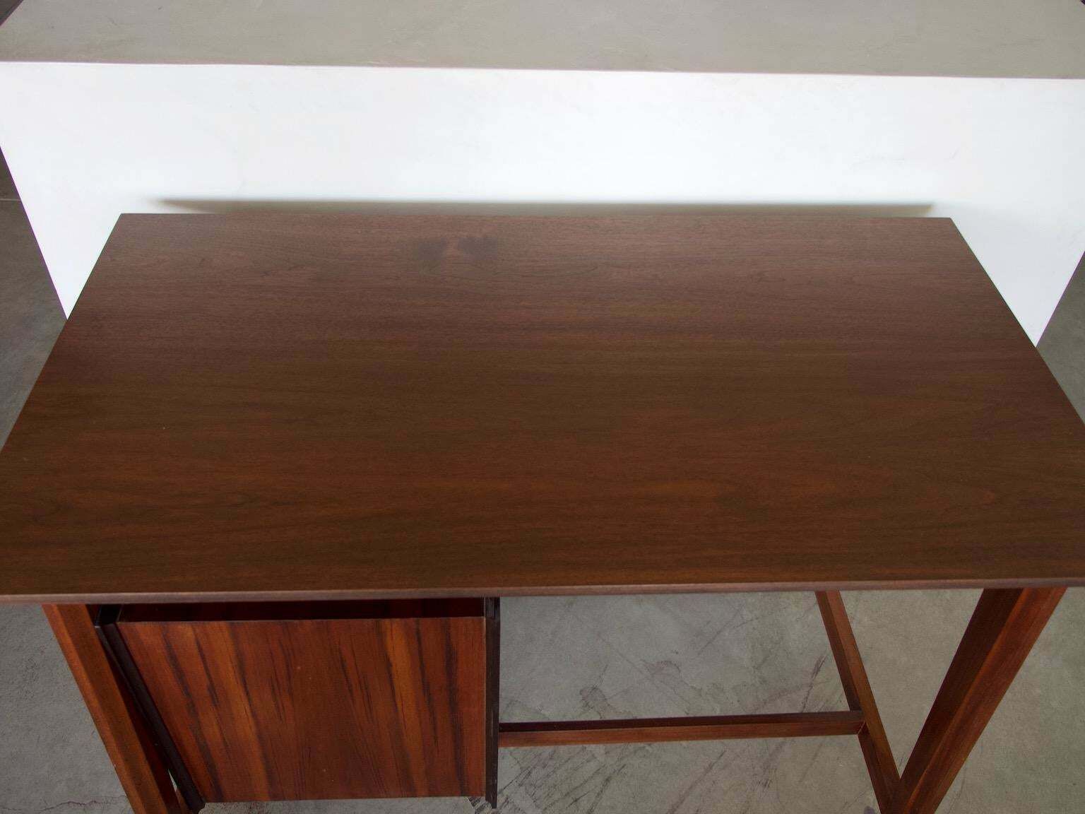 photo for sale Small Wooden Italian Writing Desk With Brass Details