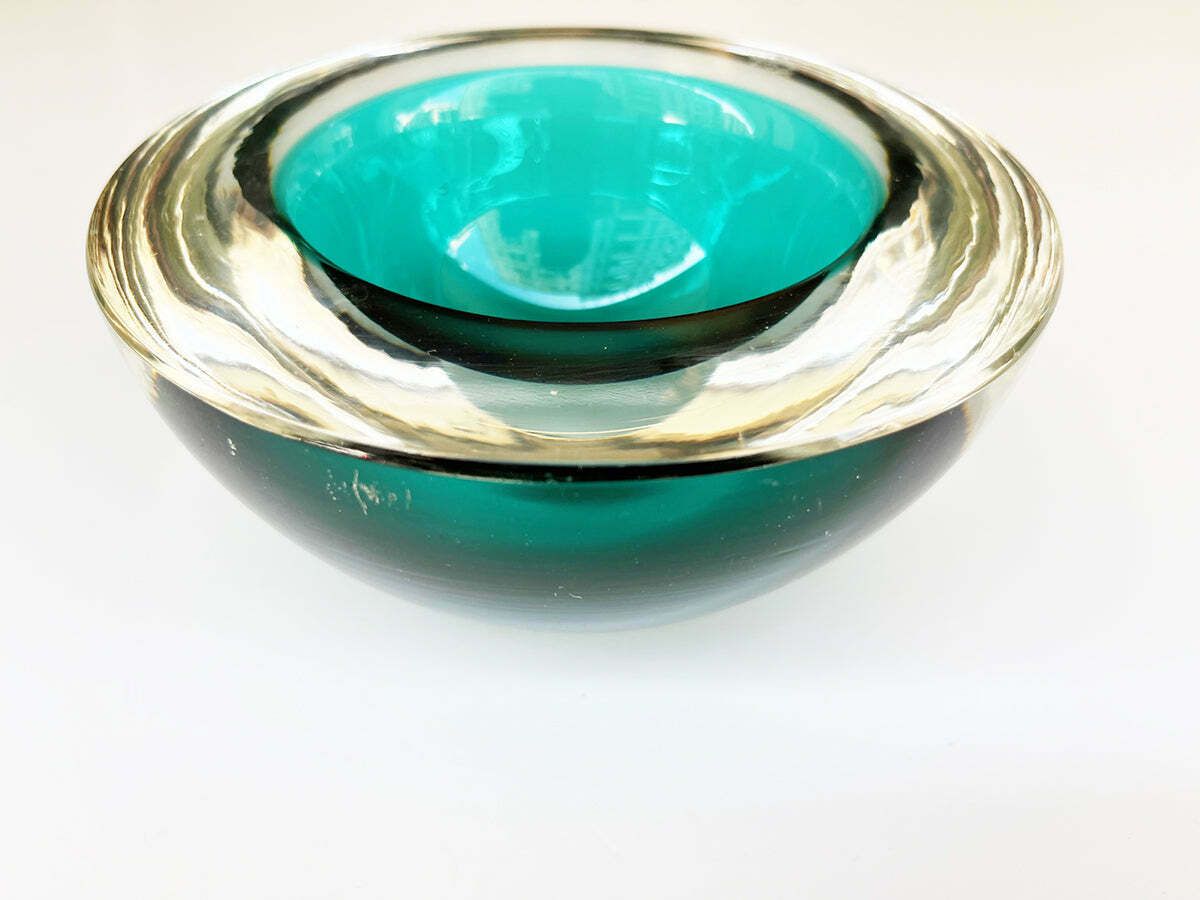 Ashtray Green De Majo 1989 Murano Signed  Art photo furniture