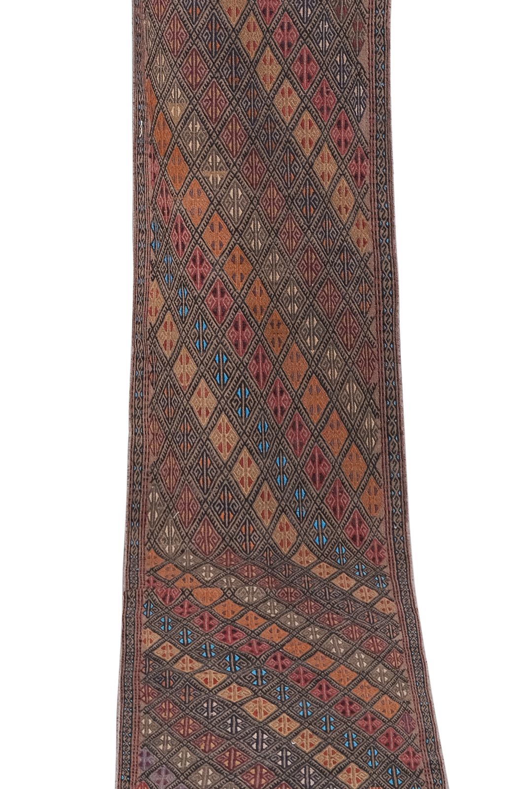Mid Century Jajim Turkish Kilim Rug 2'2'' X 14' photo Textiles