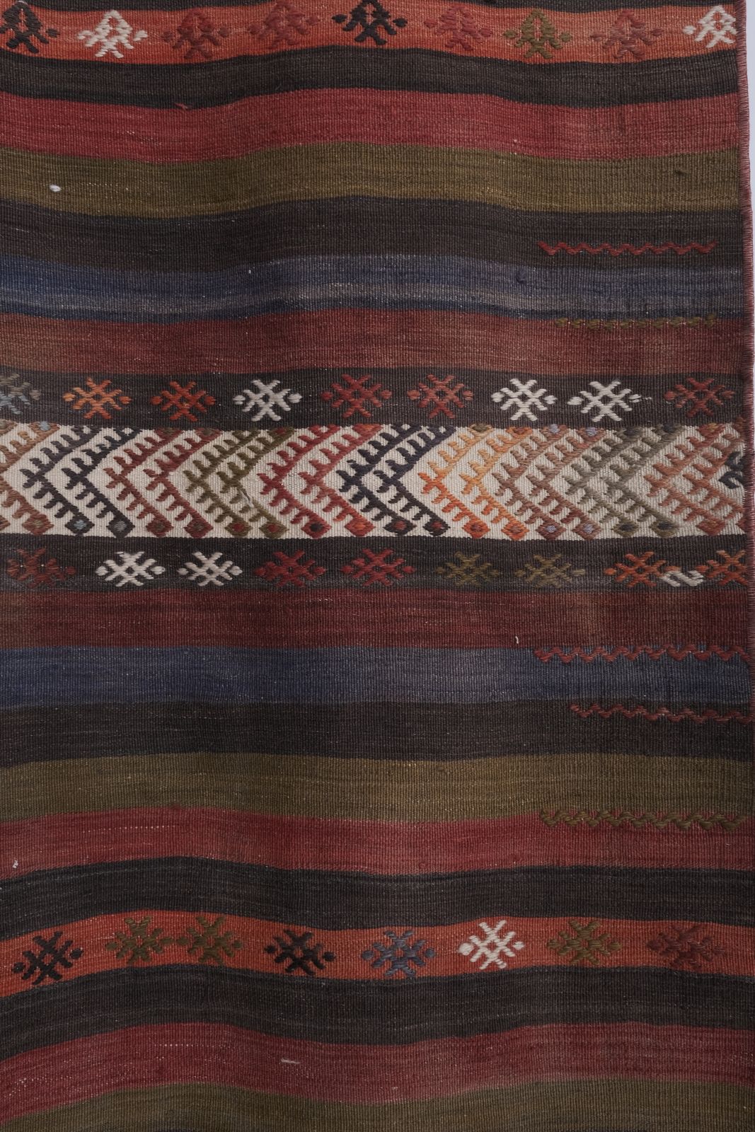Vintage Turkish Kilim Runner Hand Woven Wool Long Runner 1'12'' X 25'7'' photo vintage