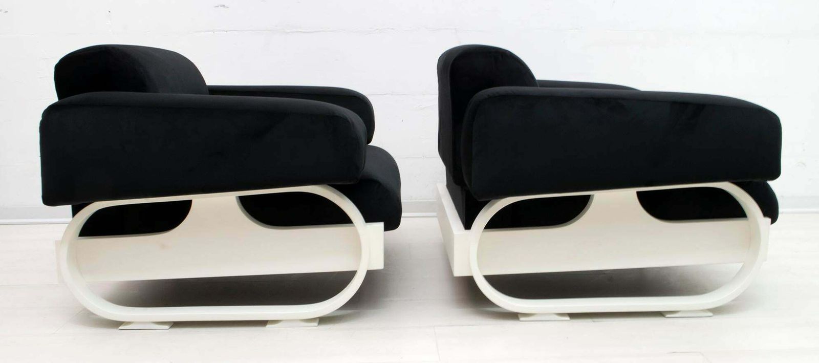 photo vinterior Pair Of Mid Century Modern Italian Velvet Armchairs, 1960s