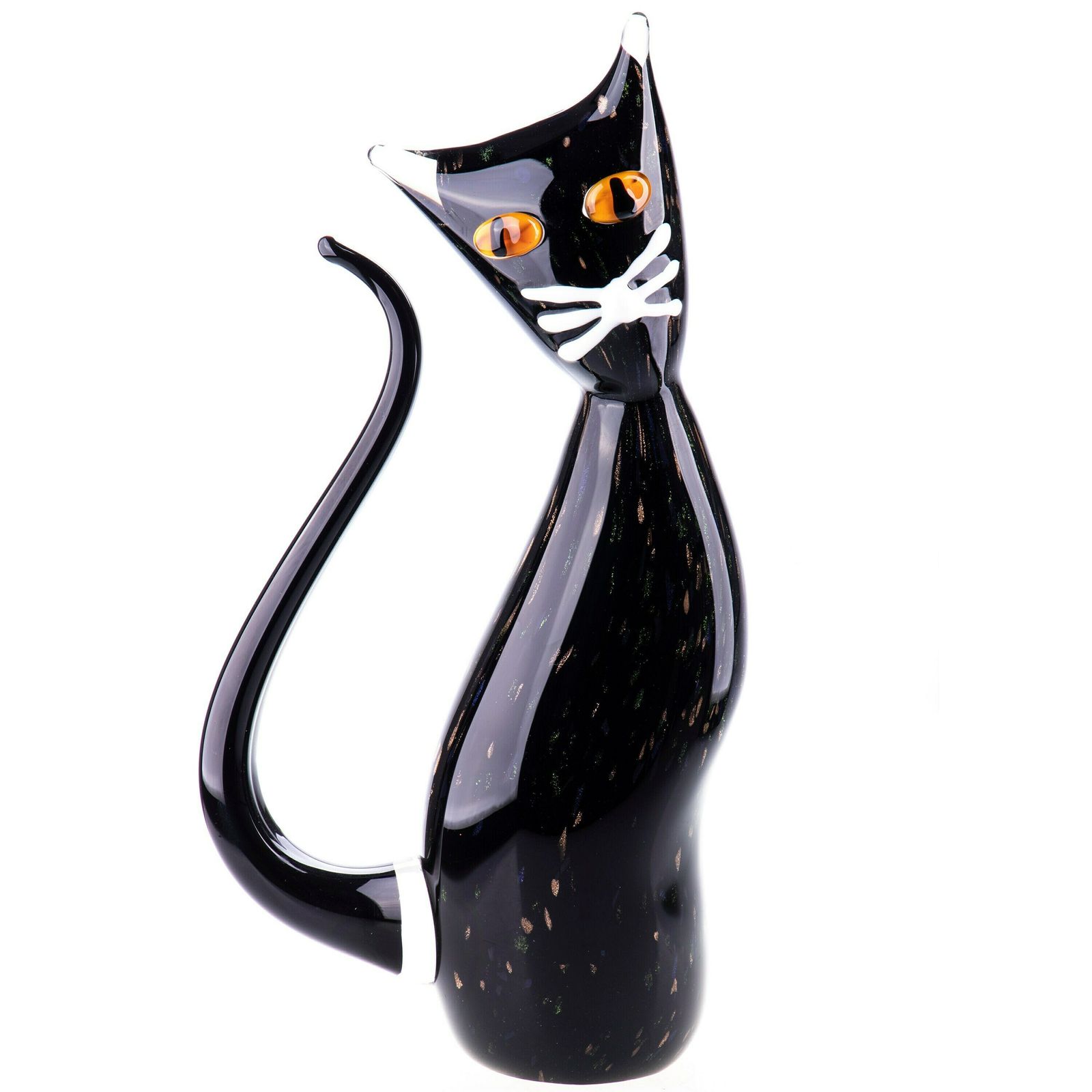 Exclusive Glass Cat Figurine In Murano Style Made By Hand In The Style Of Venetian Murano Glass
