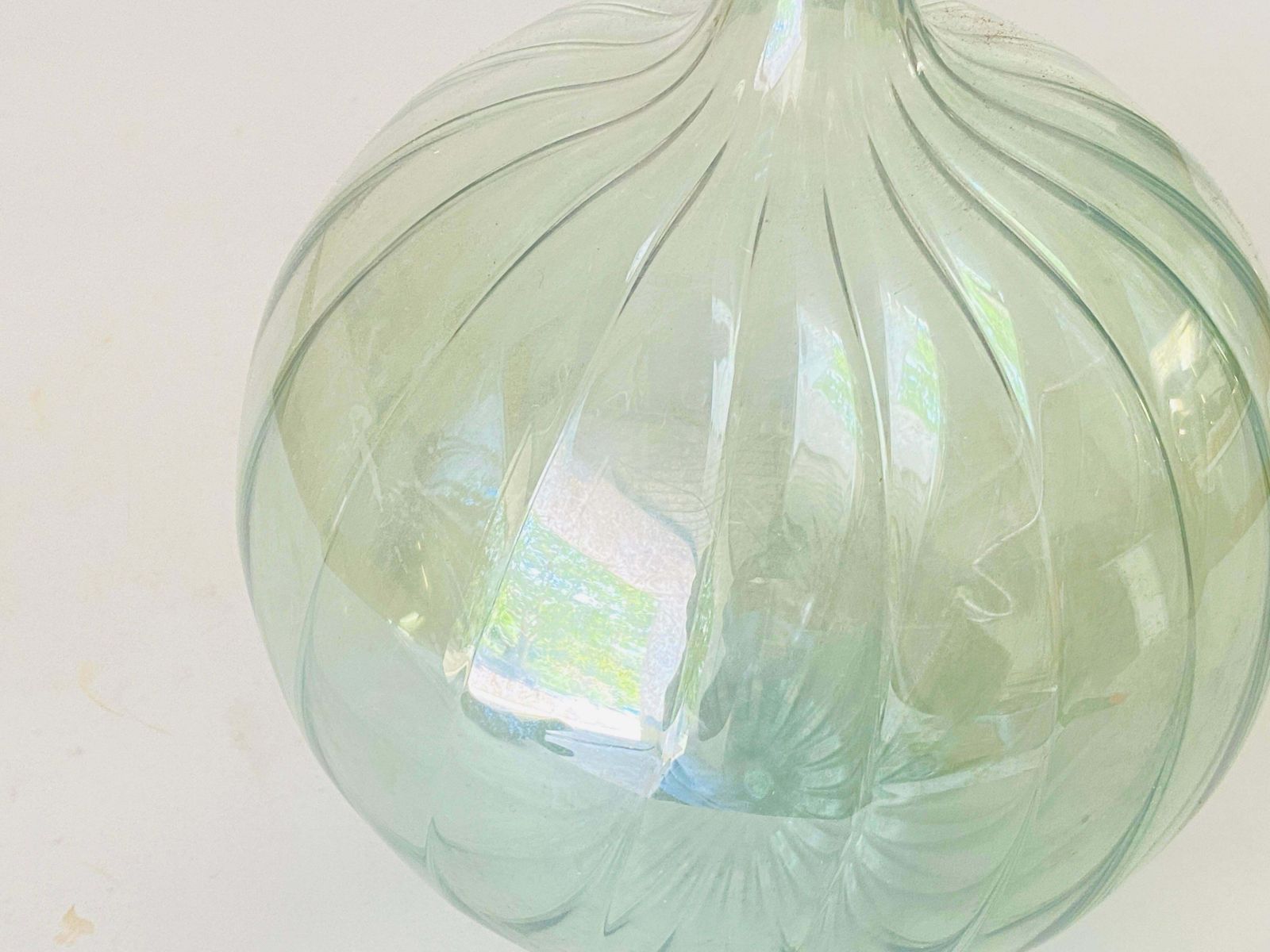 Vetro Soffiato Glass Vase For Venini Murano, Circa 1970 Green Colour Very Light photo furniture