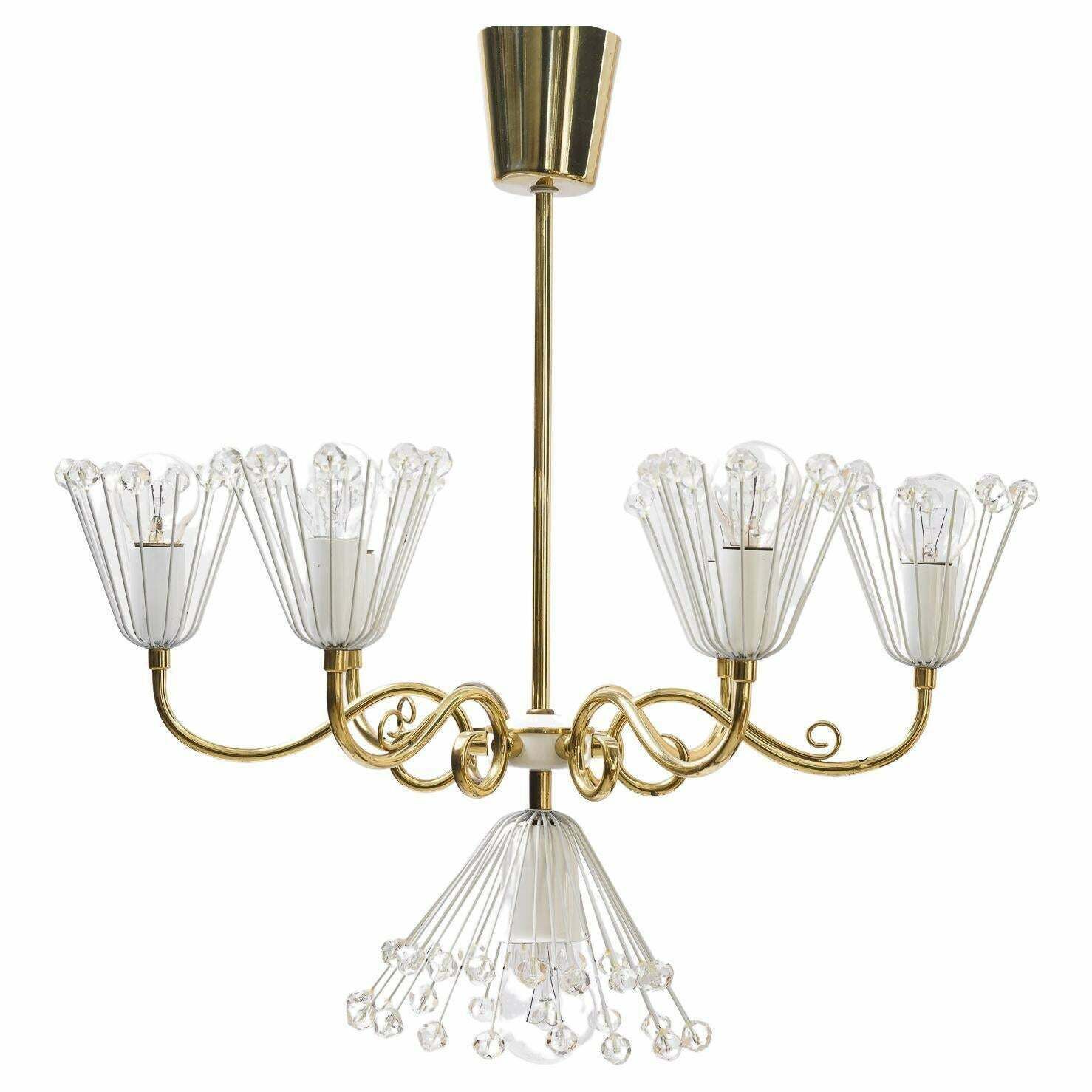 Beautiful Chandelier By Emil Stejnar For Rupert Nikoll Around 1960s