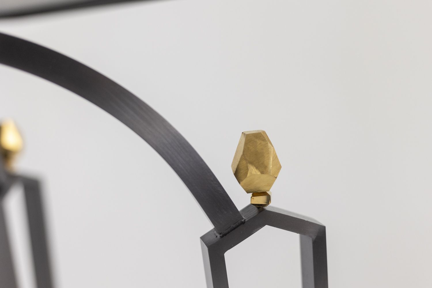 Antoine Dariule, Console In Steel And Patinated Brass, Contemporary Work photo buy
