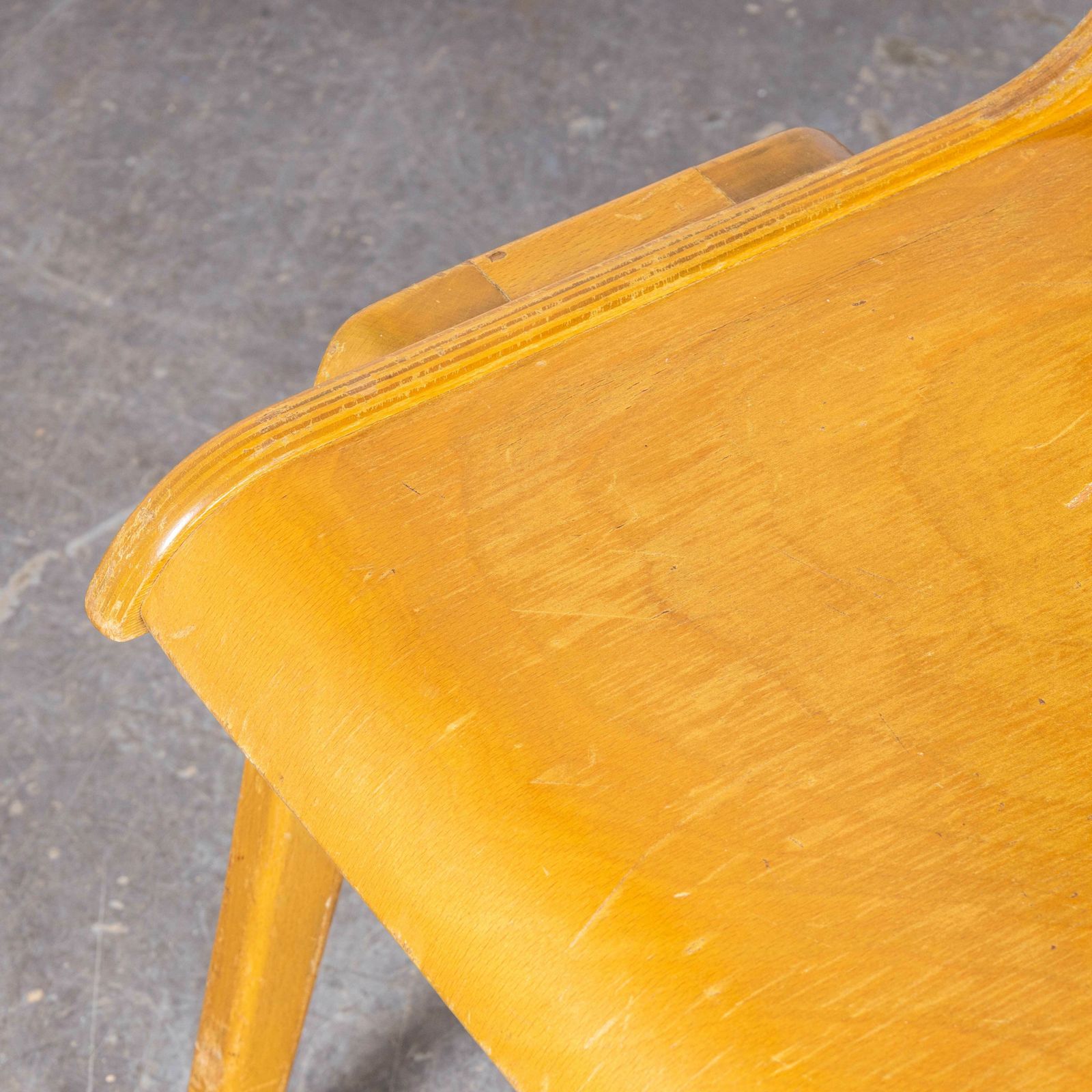 photo for sale 1950’s Casala Honey Beech Stacking Dining Chair – Set Of Ten