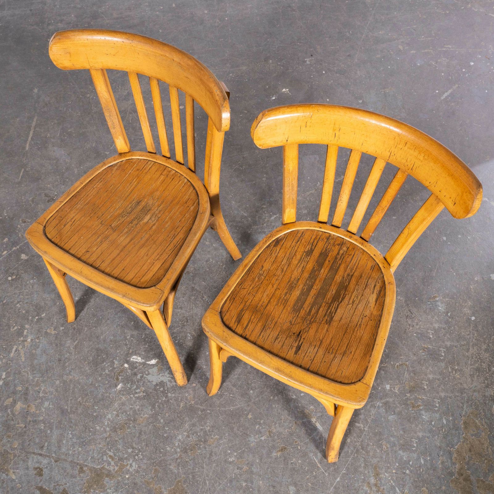 1950’s Luterma Blonde Oak Bentwood Dining Chair – Set Of Pair photo 348.0
