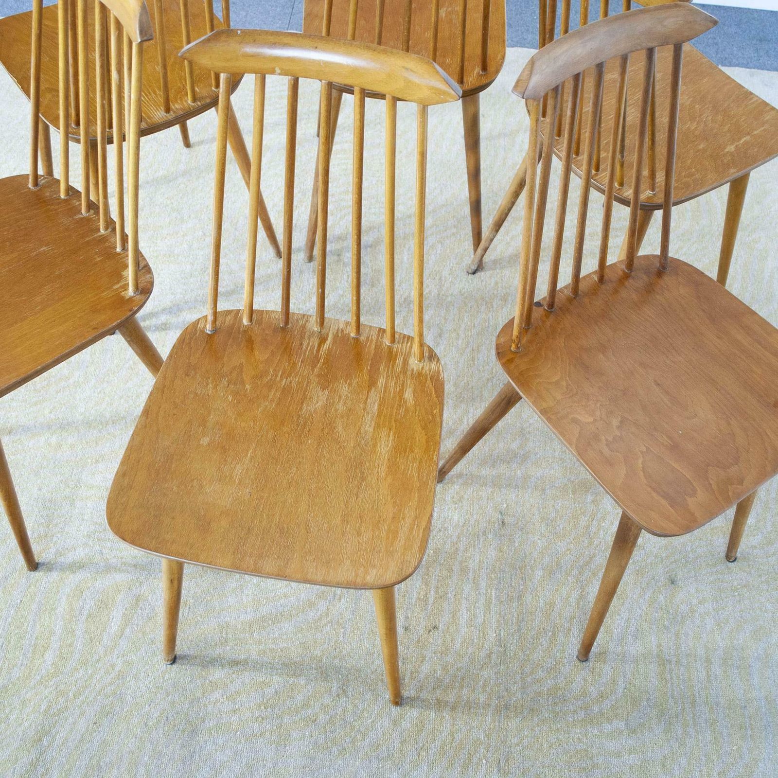 photo vinterior Folke Pålsson Set Of Six Chairs In The Style From The Sixties