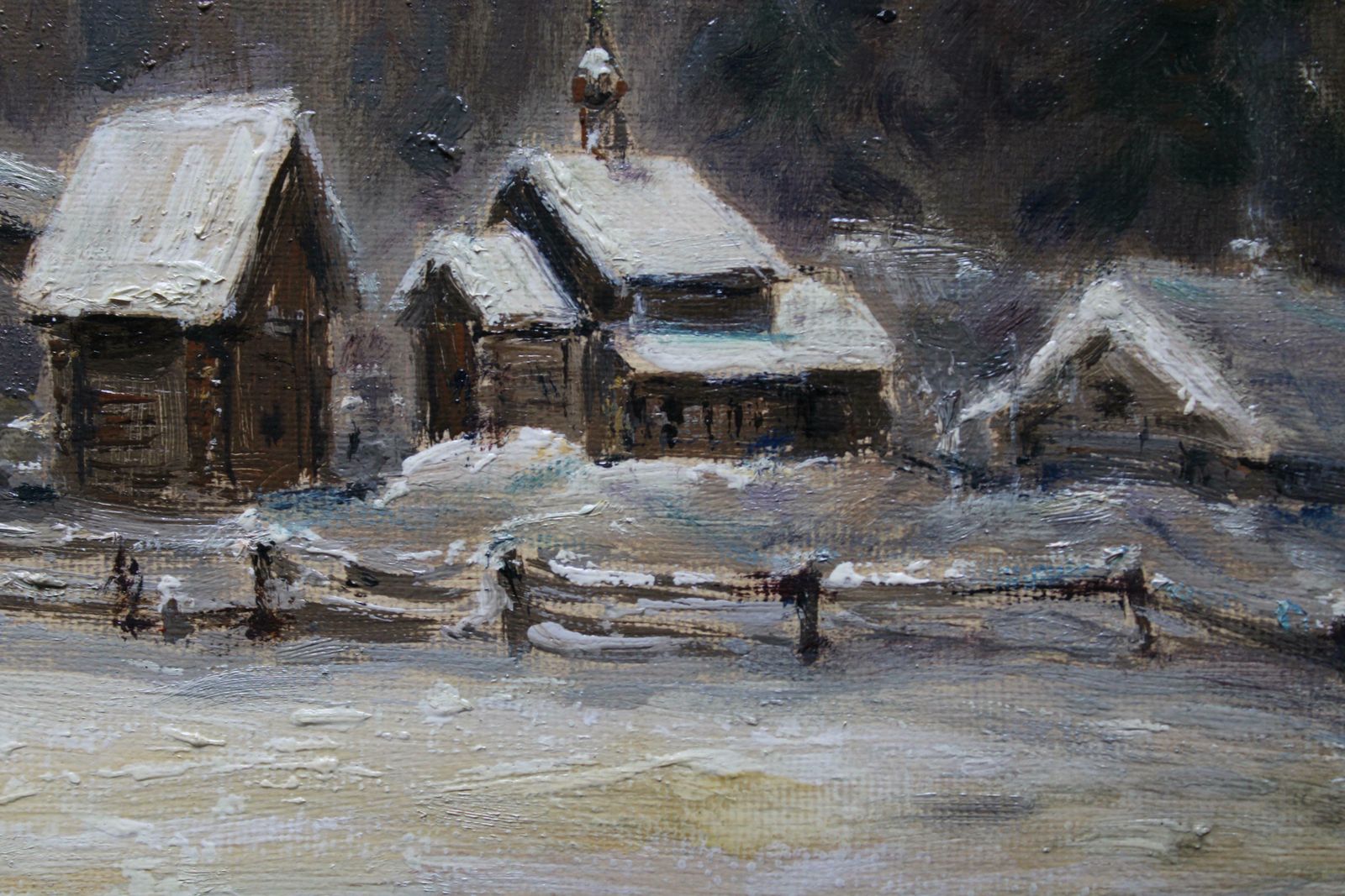 Igor Maikov Winter Evening. Church 2011. Oil On Canvas. 40x50 Cm photo vinterior