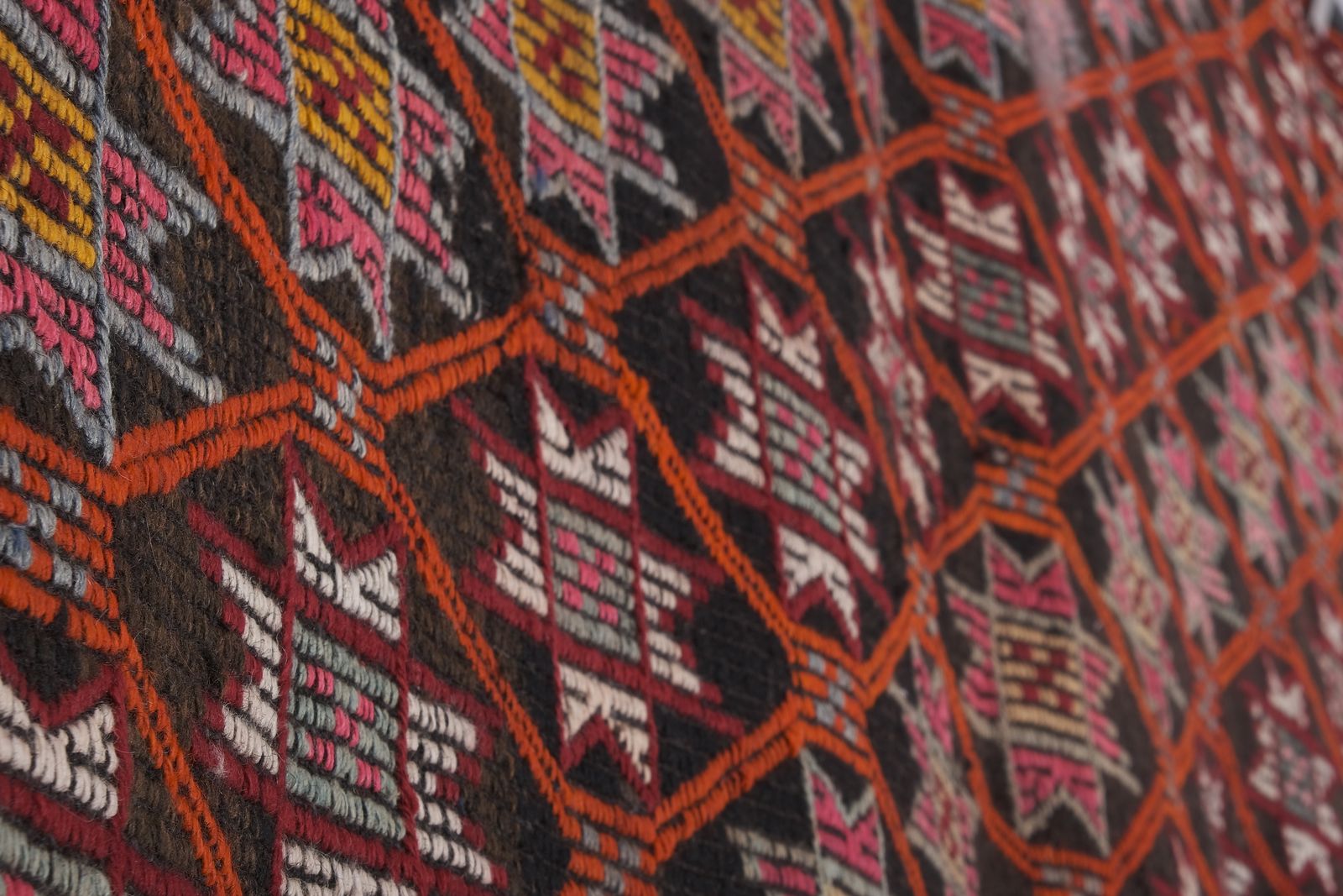 photo for sale Vintage Wool Turkish Jajim Rug 5'2'' X 8'9''