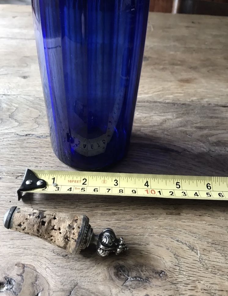 Antique Bristol Blue Wine Decanter C1870 photo vinterior