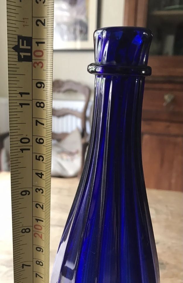 Antique Bristol Blue Wine Decanter C1870 photo buy