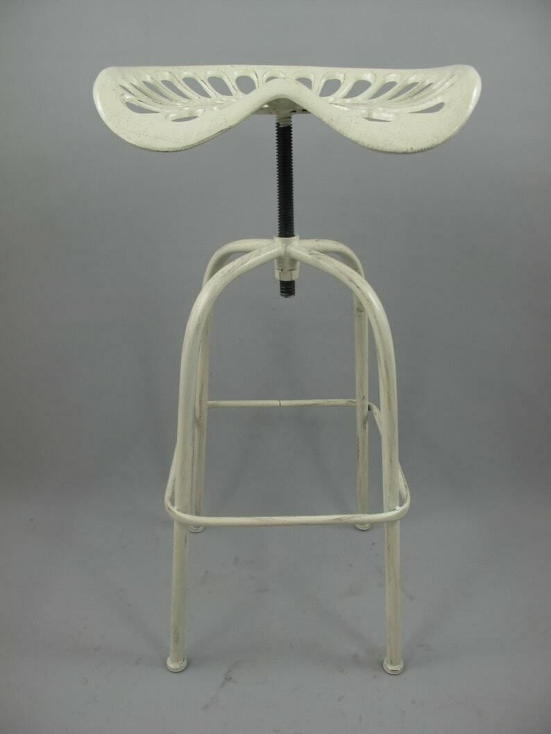 Bar Stool Iron Chair Rustic Antique Style Tractor Seat Bar Chair Kitchen Chair Stool photo furniture