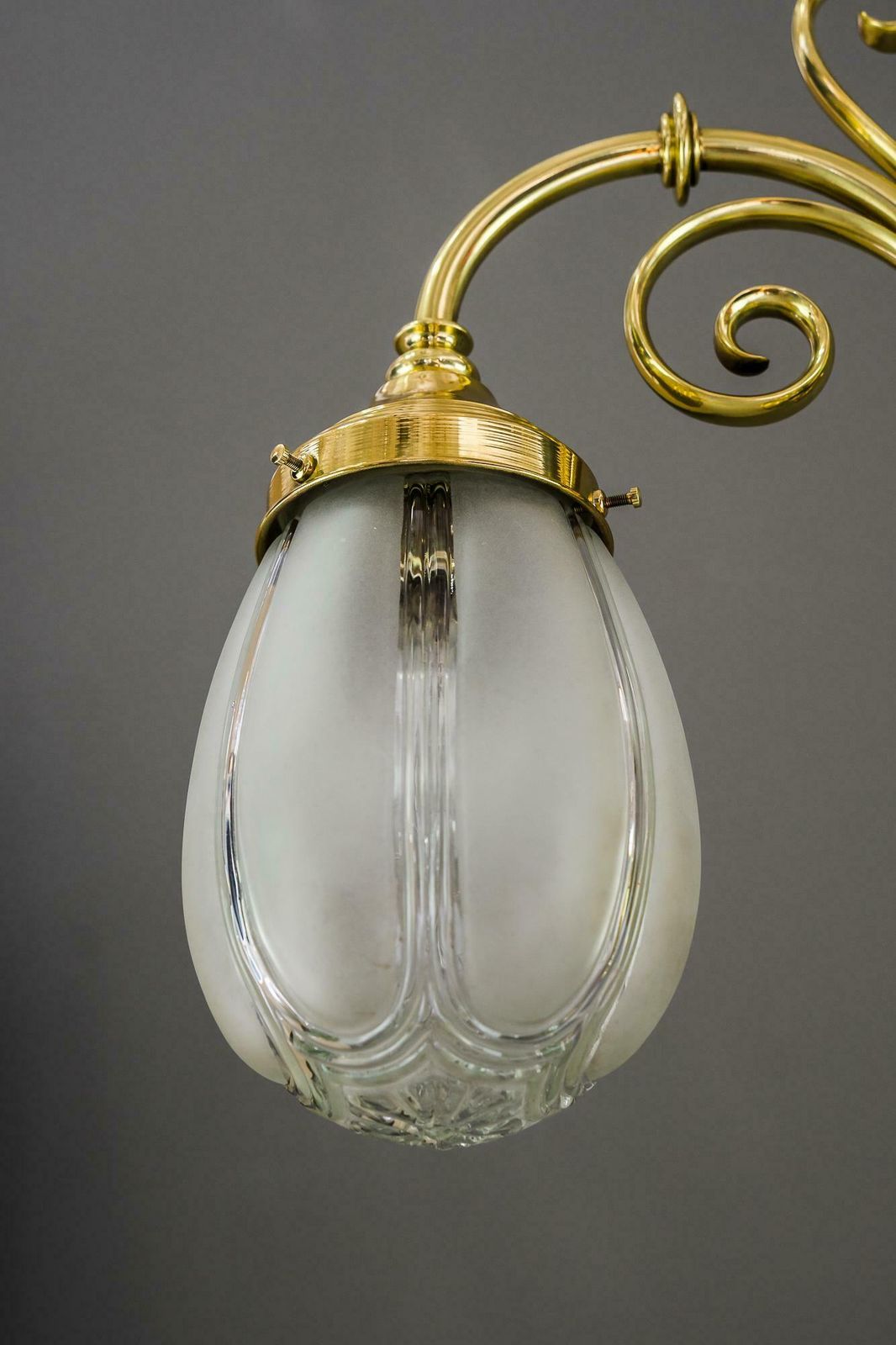 photo buy Art Deco Pendant With Original Glass Shades Vienna Around 1920s