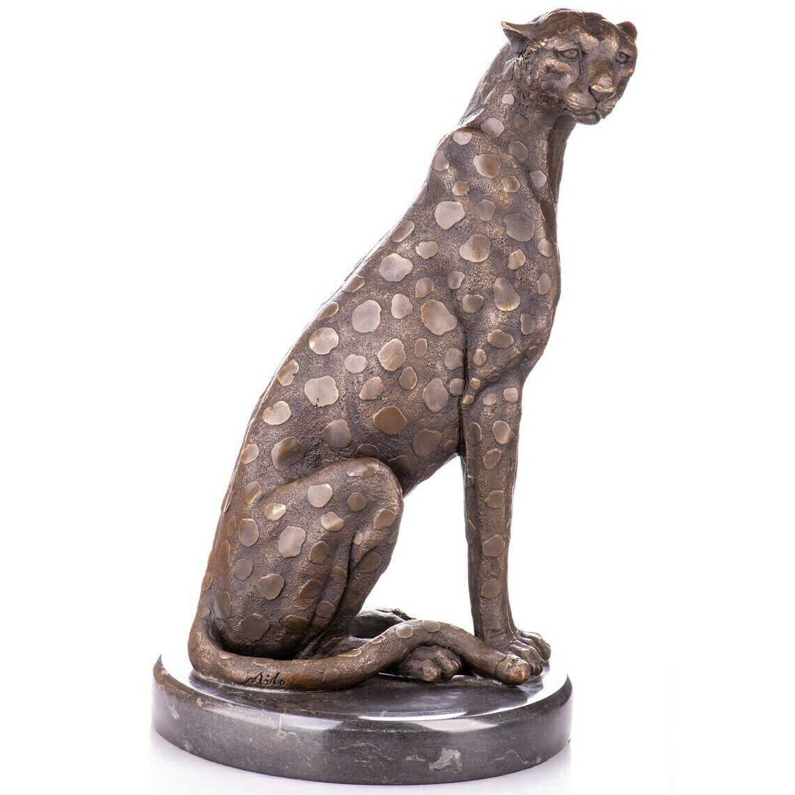 Bronze Art Deco Puma Jaguar Wildlife Cheetah Bronzeskulptur Statue Figur Hot Cast , Gift