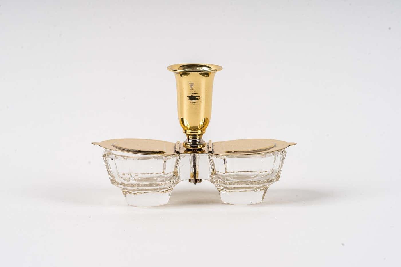 Art Deco Salt And Pepper Cellars With Toothpick Holder Around 1920s photo for sale