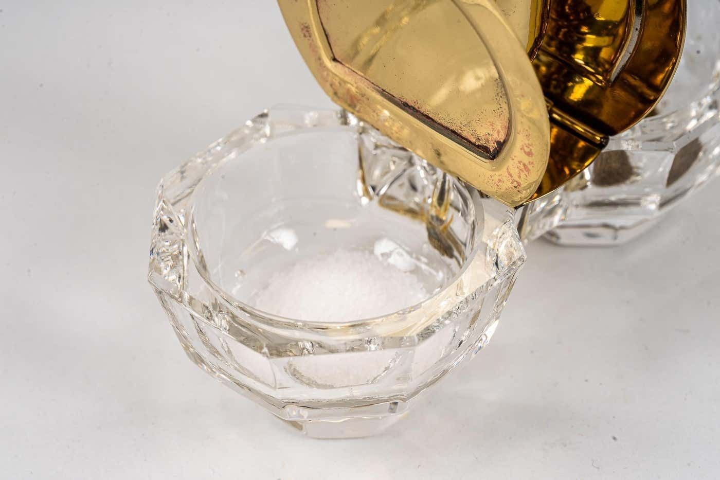 photo for sale Art Deco Salt And Pepper Cellars With Toothpick Holder Around 1920s