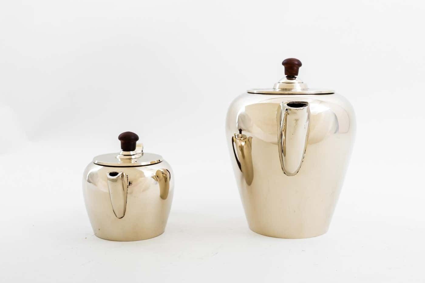2 Art Deco Alpaca Cans With Wooden Handles Vienna Around The 1920s photo furniture
