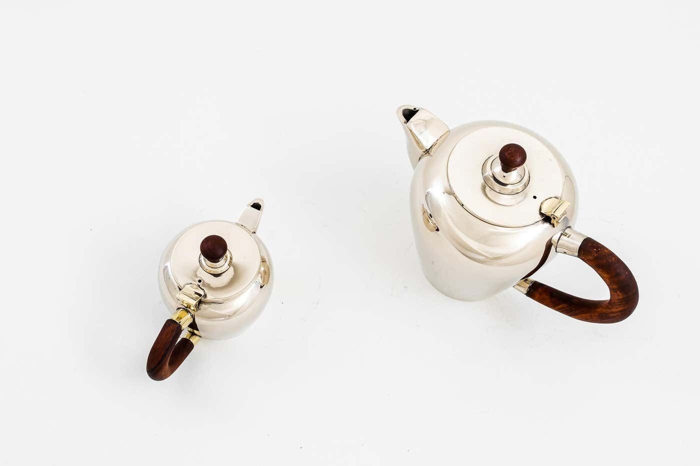 2 Art Deco Alpaca Cans With Wooden Handles Vienna Around The 1920s photo buy