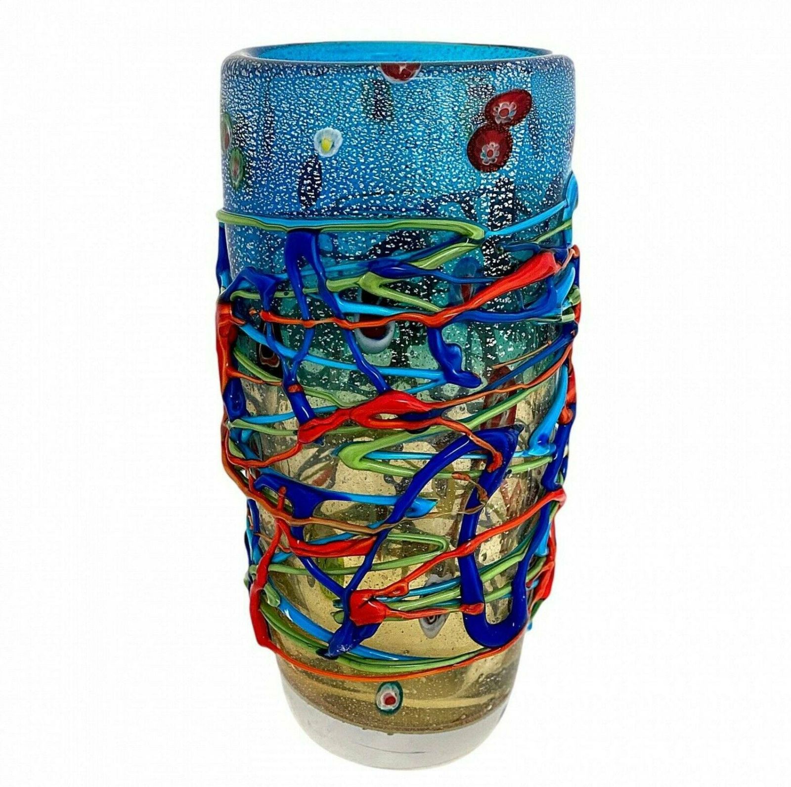 Glass Vase Vase Glass In Murano Antique Style 33 Cm photo furniture