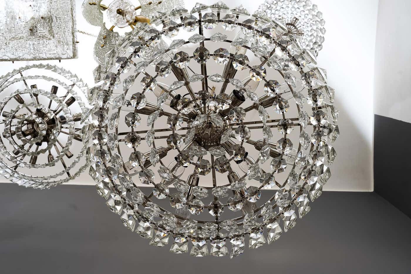 Bakalowits Nickel Crystal Chandelier, Circa 1950s, ''We Have A Second One'' photo 1930.0