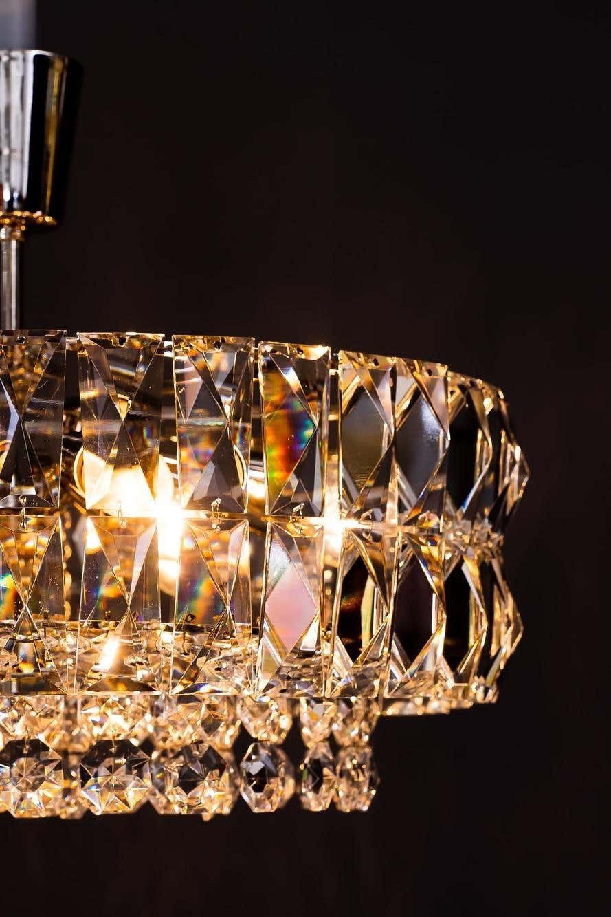 1930.0 Bakalowits Nickel Crystal Chandelier, Circa 1950s, ''We Have A Second One'' photo