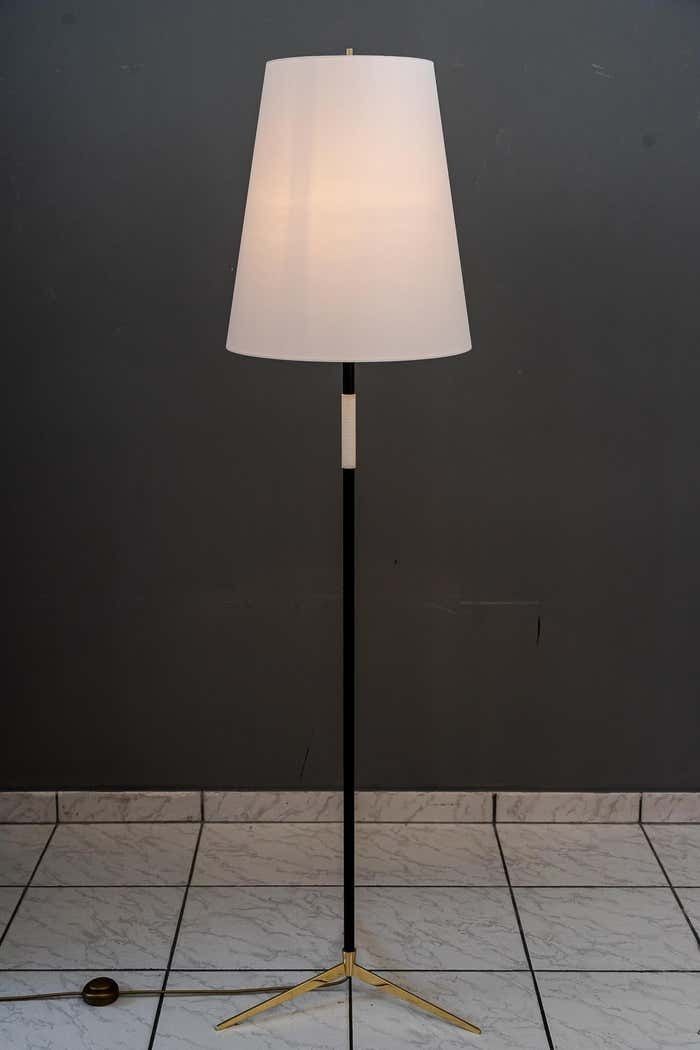 photo furniture Two Kalmar Floor Lamps Around 1950s With Fabric Shades