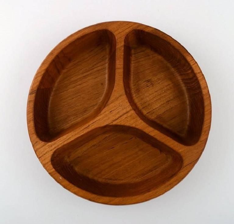 Jens Quistgaard, Danish Design Cabaret Dish, Staved Teak photo furniture