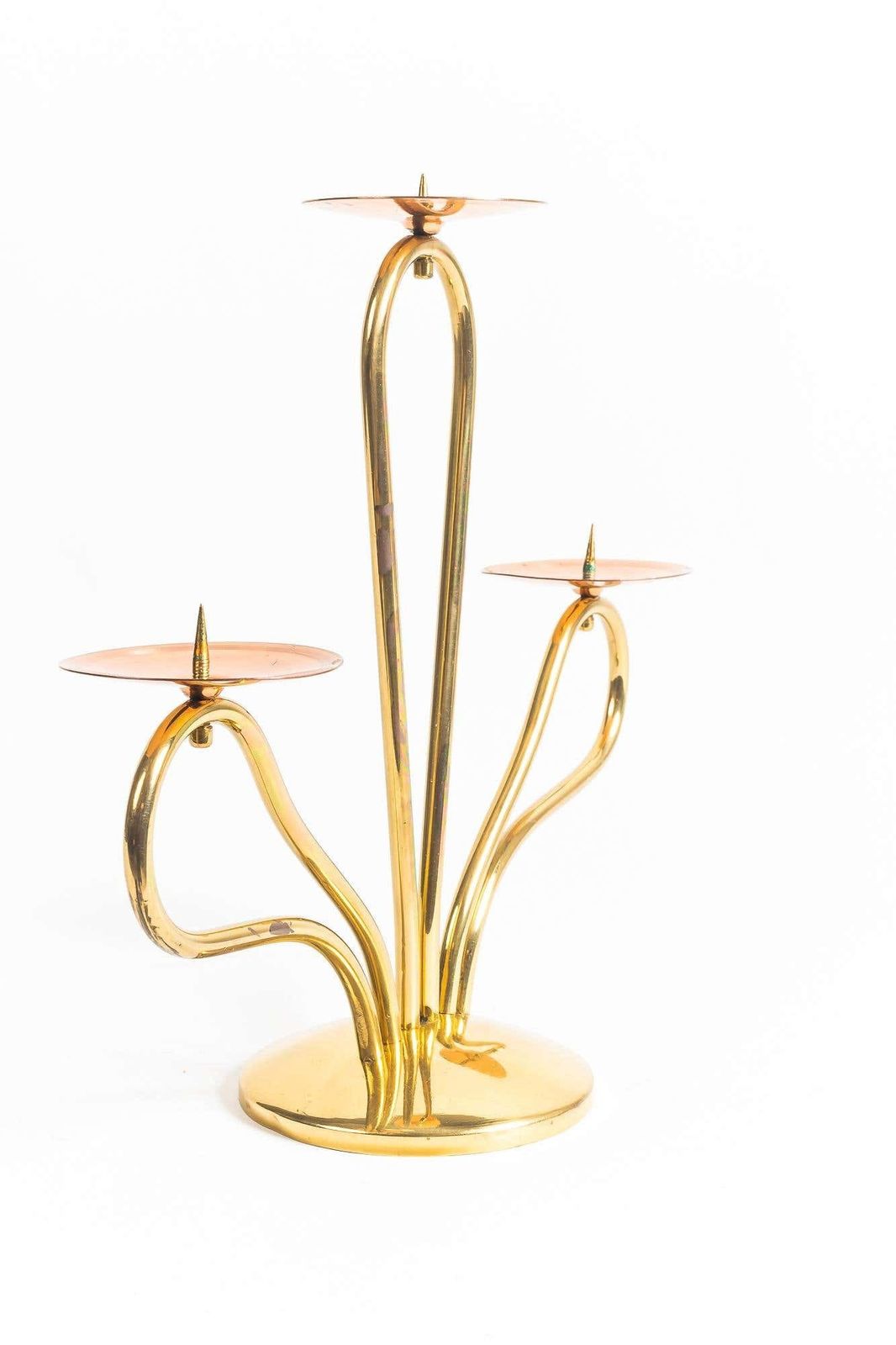 photo furniture Candle Holder Vienna Brass And Copper Combination Around 1960s