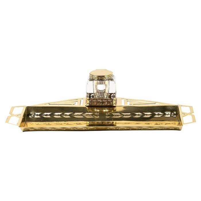 Art Deco Inkwell With Original Inkwell Glass, Vienna, Around 1920s photo furniture