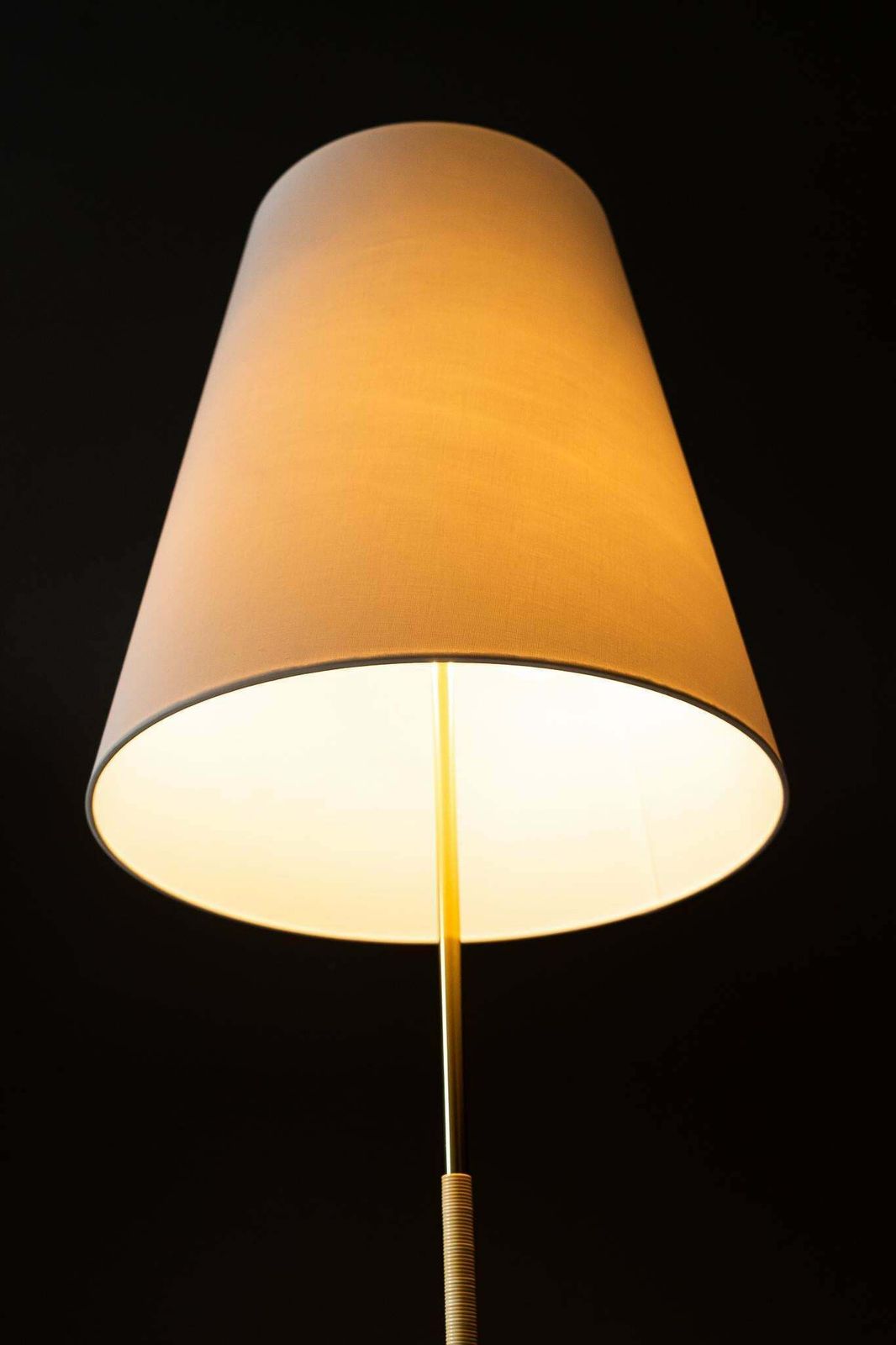 Lighting Floor Lamp With Fabric Shade Around 1950s By J.T. Kalmar photo