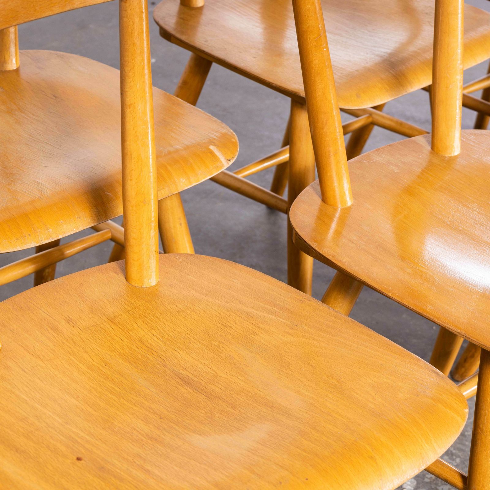 1960’s Beech Wood Dining Chair By Ton – Set Of Eight photo 1134.0