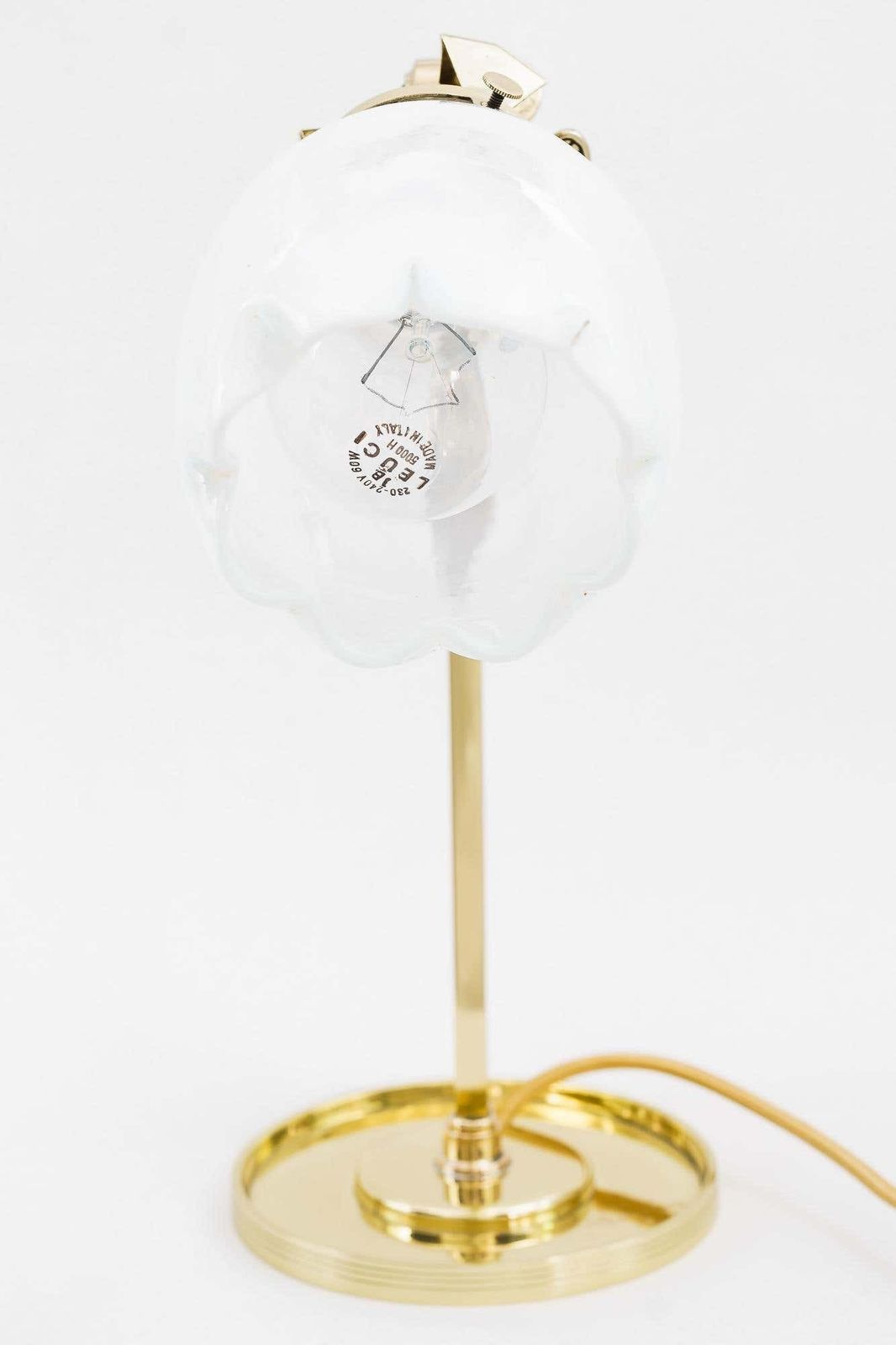 Rare Jugendstil Table Lamp With Original Opaline Glass Shade Vienna Around 1910 photo 964.0