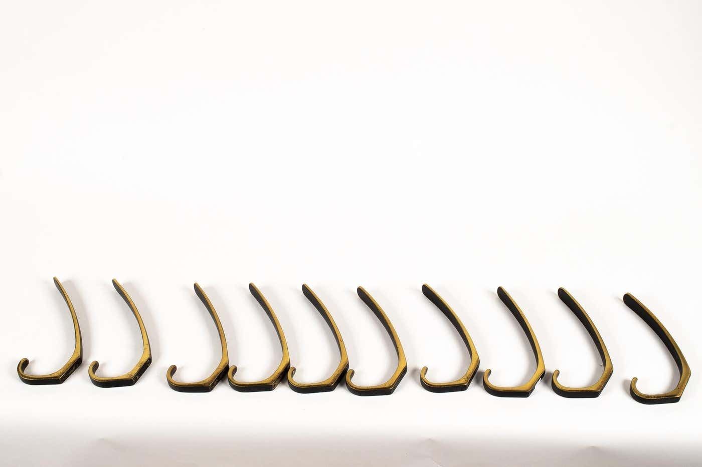 Austrian Brass Wall Hooks By Hertha Baller Around 1950s photo furniture
