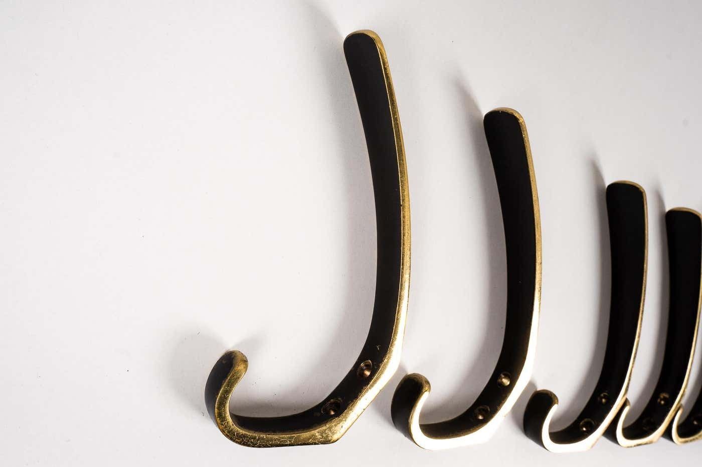 Austrian Brass Wall Hooks By Hertha Baller Around 1950s photo Home Fixtures