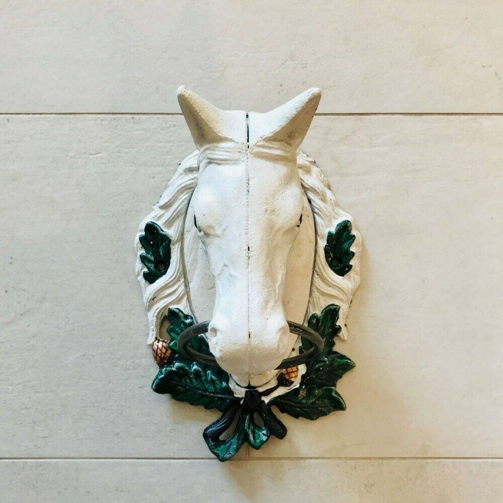 Antique Still Attractive Towel Hanger   Horse Head With A Ring. photo furniture