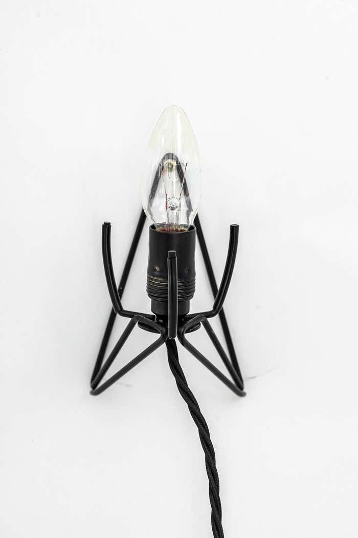 photo vinterior Two Wall Lamps With Original Glass Shades Vienna Around 1960s
