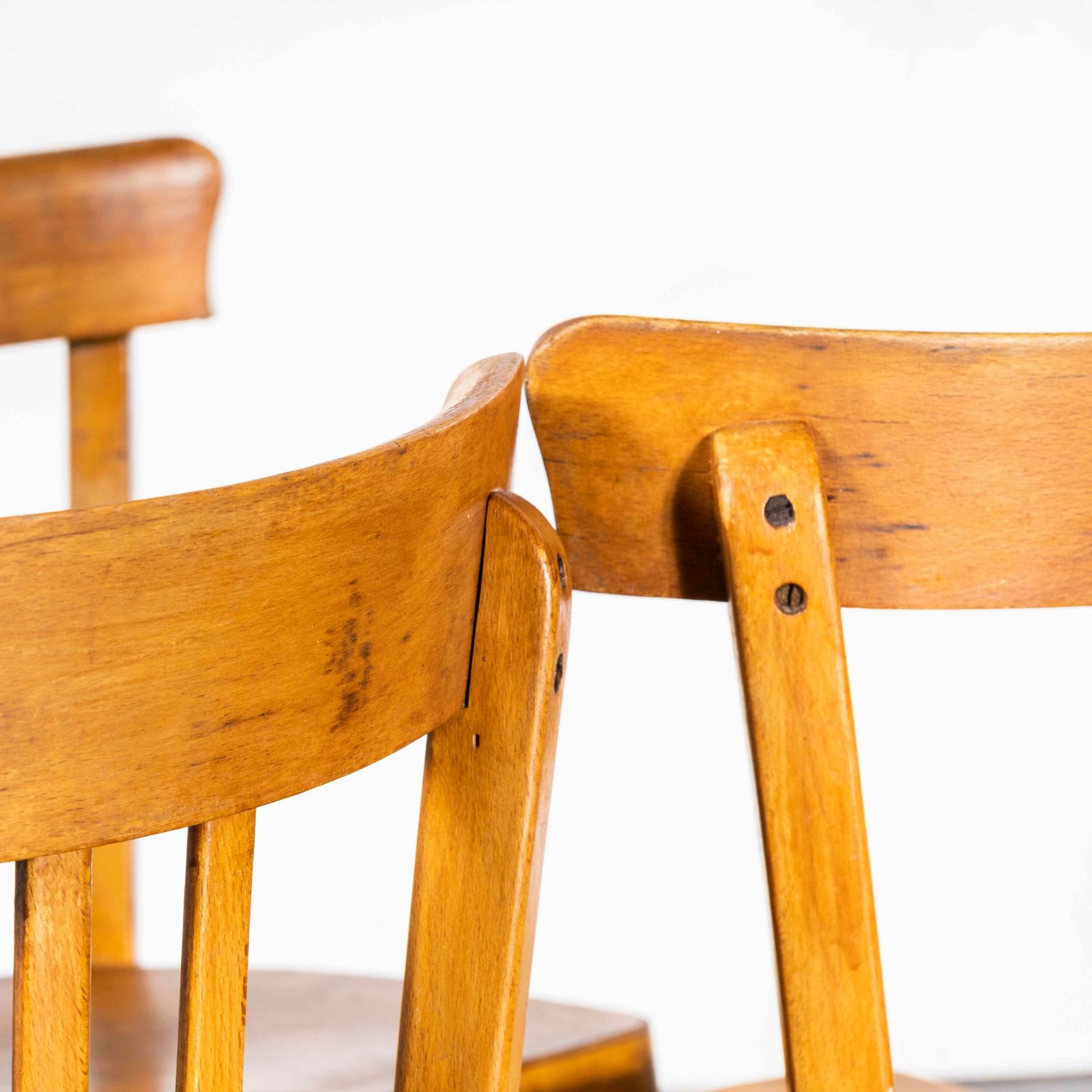 1950’s Baumann Honey Tri Back Dining Chair – Set Of Four photo vinterior