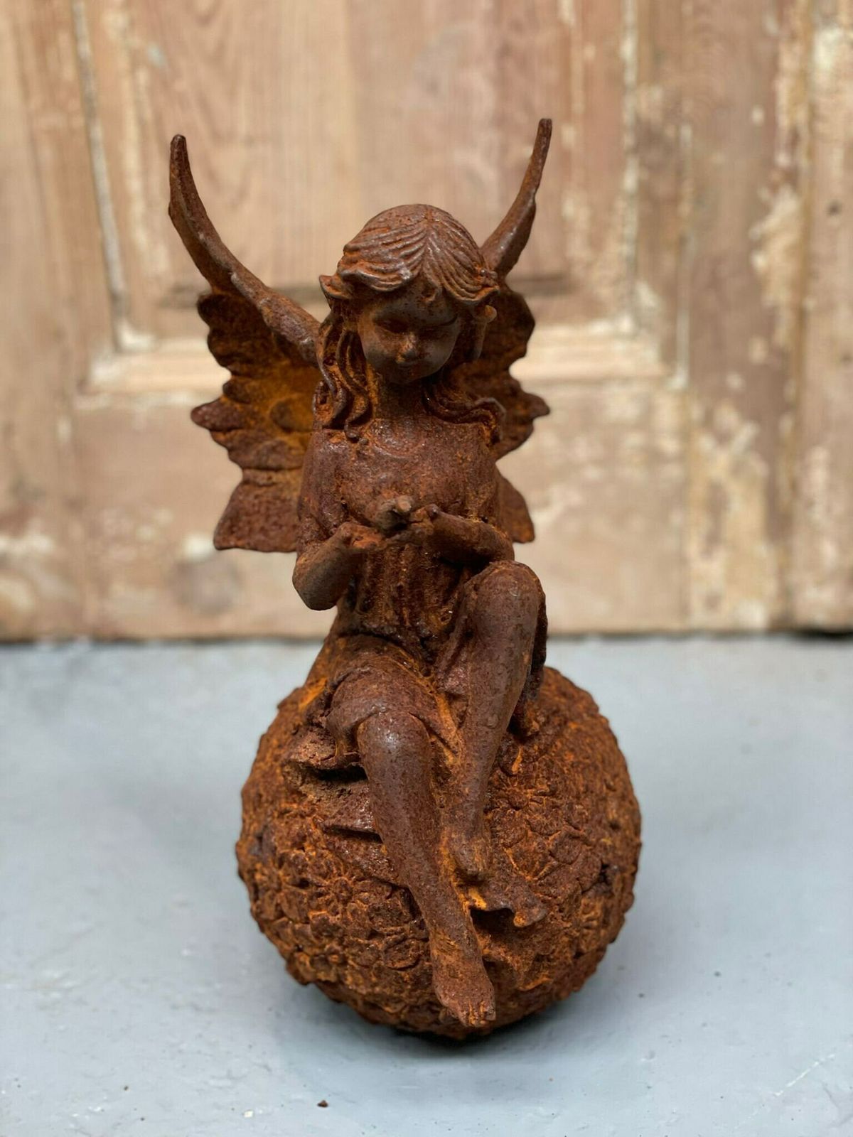Large Cast Iron Angel   Garden Statue   Cast Iron Garden Sculptures photo furniture