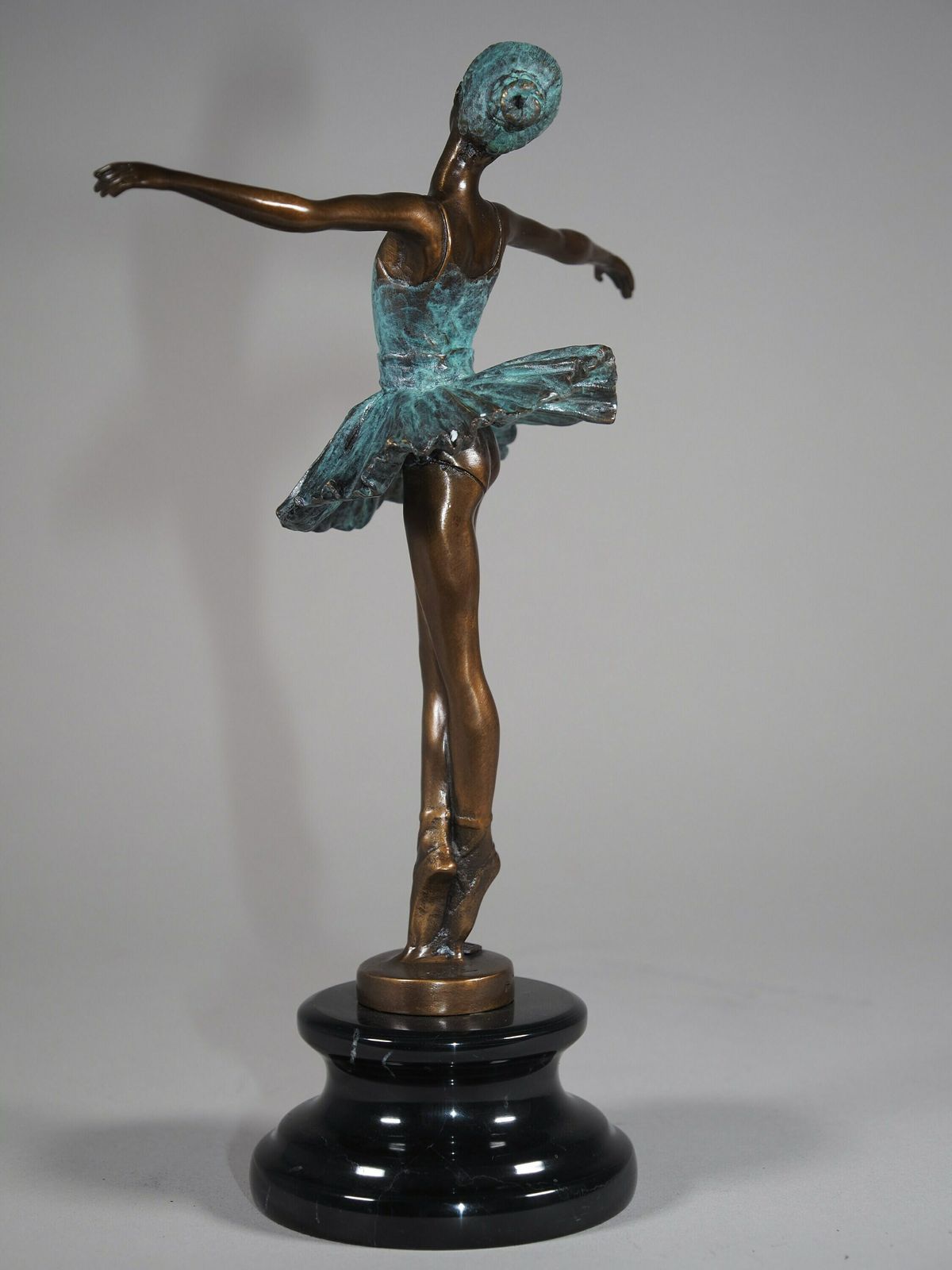 Bronze Sculpture Dancer Ballet Antique Style Bronze Figure Statue, Signed Mila, Limited Edition photo 322.0