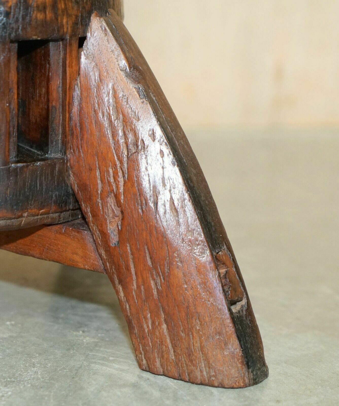 photo buy Primative Antique Circa 1760 Carthorse Wheel Remade Into A Captains Swivel Chair