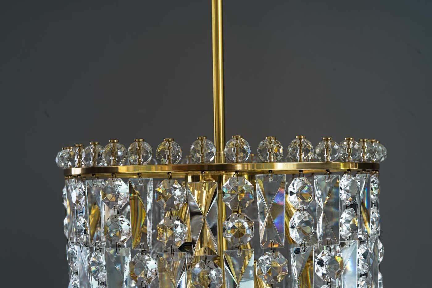 photo for sale Big Bakalowits Crystal Chandelier Vienna Around 1950s
