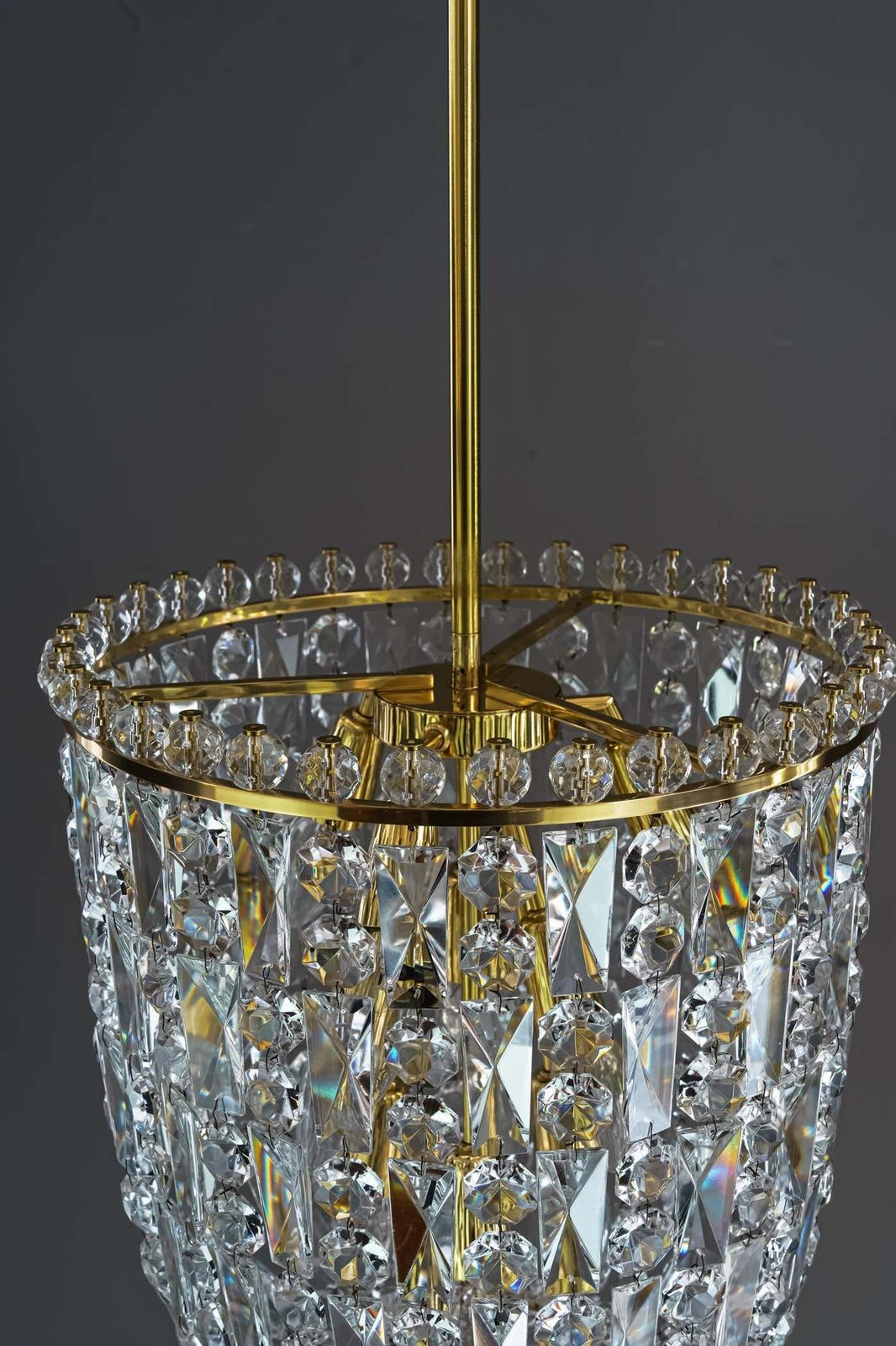 Lighting Big Bakalowits Crystal Chandelier Vienna Around 1950s photo