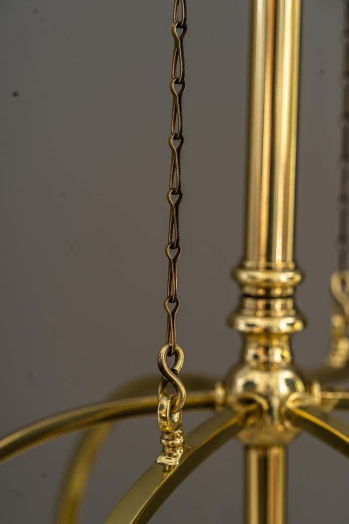 Crystal Glass "Palwa" Chandelier Around 1970s photo Lighting