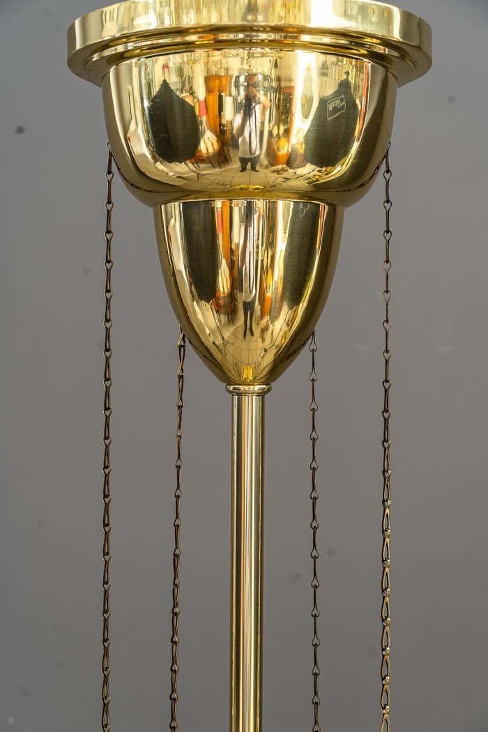Crystal Glass "Palwa" Chandelier Around 1970s photo vinterior