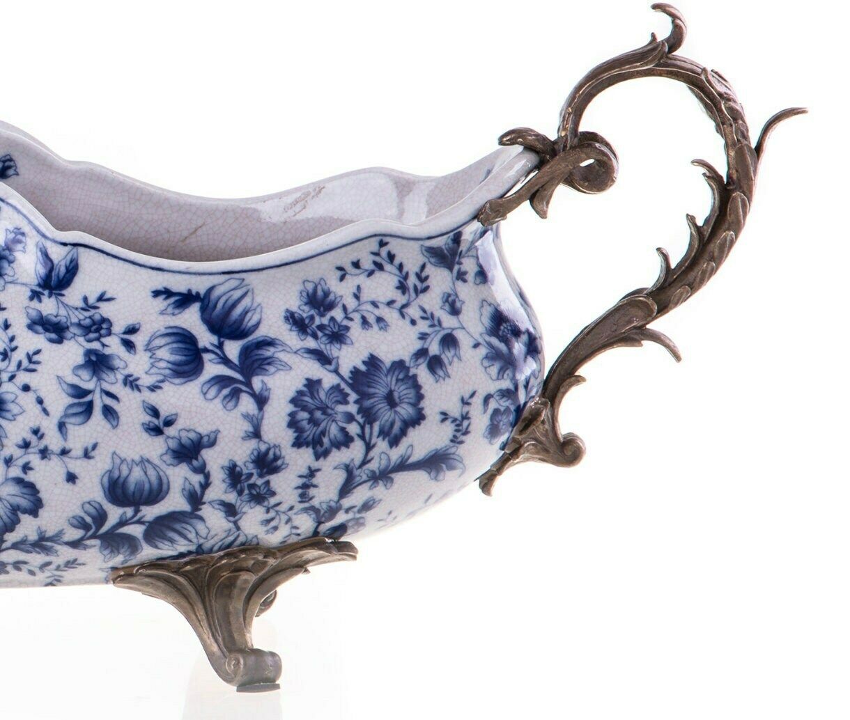 Porcelain With Bronze Bowl Serving Bowl Glass Bowl Bronze Sculpture Antique Style Bronze photo for sale