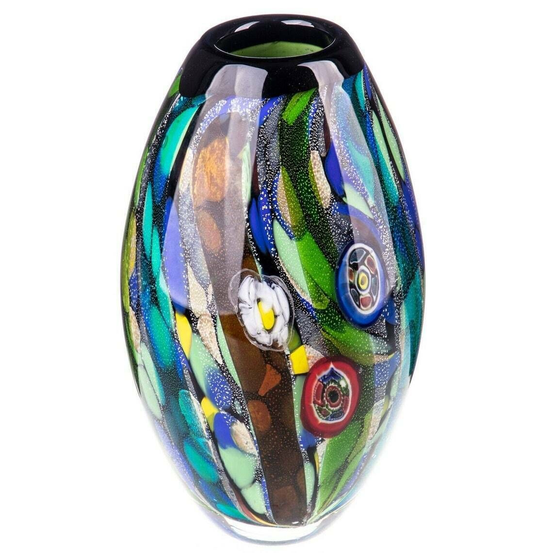 Exclusive Glass Vase Made By Hand In The Style Of Venetian Murano Glass photo furniture
