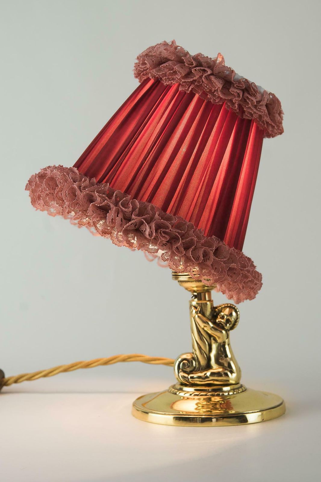 photo for sale 2 Art Deco Table Lamps With Shades, Vienna, Circa 1920s